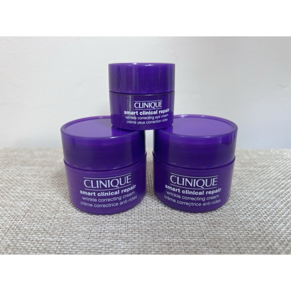 3  Clinique Smart Clinical Repair Wrinkle Correcting Eye Cream 15ml + travel